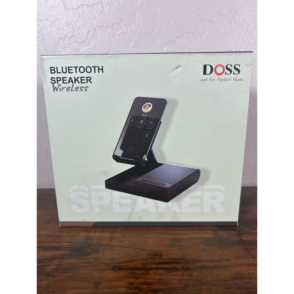DOSS FreeTalk Bluetooth Wireless Speaker with‎ Phone Stand Black 8W V5.3 New